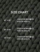 YnM Chunky Throw Blanket, Medium-Weight, Hand Knitted, Skin Friendly, Ventilated and Breathable, Machine Washable, Home Décor Piece for Couch, Sofa and Bed (Olive, 60x80 Inch) by CozyNest Decor