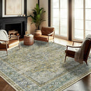 Washable Area Rug 10'x14' Boho Design Non-Shedding Easy Care Ideal for High Traffic Areas in Living Room Bedroom Office Coffee Table Kitchen Large Carpet by TinyTreasures Baby Boutique