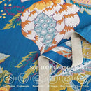 Boho Throw Blanket, Blue Lightweight Blankets for Summer, 100% Cotton Bohemian Decorative Throw Blanket, 50"x60" Reversible Muslin Breathable Woven Farmhouse Blankets Quilt, by CozyNest Decor