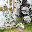 Garden Trellis for Climbing Plants Outdoor 2 Pack 59" H x 15.9" W Unique Design Metal Trellis for Cucumber, Tomatoes, Vines, Flower Beds, Roses - Rust Proof Iron by GreenHaven Gardens