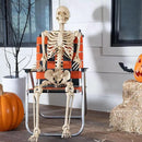 Lawn Chair USA Folding Aluminum Outdoor Patio Lawn Chair | Heavy-Duty Webbed Chairs for Camping, Sports, Beach, Yard & Tailgating | Lightweight Portable | Classic - Halloween Theme by GreenHaven Gardens