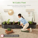 Best Choice Products 8x2x1ft Outdoor Metal Raised Garden Bed, Oval Deep Root Planter Box for Vegetables, Flowers, Herbs, and Succulents w/ 108 Gallon Capacity - Dark Green by GreenHaven Gardens