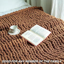 Chunky Knit Blanket - Luxury Soft Cozy Extra Large Size (80 * 90) Throw Blanket,100% Woven Blanket Rope Knot Throw Blanket for Couch, Sofa, Home Decor, Gift - Machine Washable（Brown） by CozyNest Decor