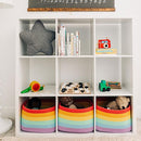 OrganiHaus 3-Pack Rope Rainbow Storage Baskets for Shelves | for Classroom and Nursery | Storage Bins & Toy Organizer for Baby Room by TinyTreasures Baby Boutique