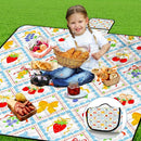 Extra Large Picnic Blanket Waterproof,80"x 80"Foldable Machine Washable Beach Blanket,Outdoor Blanket for 6-8 Adults,Suitable for Indoor Crawling,Park Beach,Camping,Hiking,Family Travel(Fruit) by TinyTreasures Baby Boutique