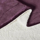 Amazon Basics Reversible Sherpa Throw Blanket, Plum, 50"x60" by CozyNest Decor