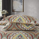 NEWLAKE Cotton Bedspread Quilt Sets-Reversible Patchwork Coverlet Set, European Paisley Blossom Pattern, King Size by CozyNest Decor