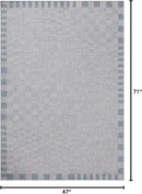 Loloi Amber Lewis Topanga Collection TOP-07 Silver/Blue 3'-11" x 5'-11" Indoor/Outdoor Accent Rug by CozyNest Decor