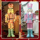 61Inch Nutcracker Christmas Decor Outdoor with LEDs 5 Feet Lighted Large Nutcracker Lighted Christmas Decorations Outdoor with Stakes & Zip Ties for Xmas Yard, Porch, Lawn by CozyNest Decor