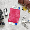 Melsbrinna Unisex Adult Travel Wallet, RFID Protected, Pink Faux Leather Passport Cover with 6 Compartments and 4 Card Slots by TinyTreasures Baby Boutique