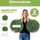DRAY Premium 13" Faux Boxwood Balls – Set of 2 Artificial Topiary Spheres for Outdoor & Indoor Use – Realistic, UV-Resistant, Weatherproof Decorative Greenery – Check Measurements by CozyNest Decor