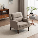 Kidol & Shellder Light Brown Oversized Accent Chair for Living Room Mid Century Modern Reading Chair with Back Upholstered Comfy Single Sofa Chair for Bedroom Lounge Side Corner Boucle Fabric Armchair by CozyNest Decor