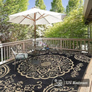 Pauwer Waterproof Outdoor Rug 6x9, Reversible Plastic Straw Patio Camping Rug, Indoor Outdoor RV Mat Carpet for Deck, Camper, Porch, Balcony, Backyard, Picnic, Boho Black Brown by GreenHaven Gardens