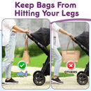 Stroller Hooks for Hanging Diaper Bags - Mommy Stroller Clip and Stroller Accessories Organizer Hook - Large Carabiner Clips for Mom Purse Shopping Grocery Bag and Accessory - (2 Pack) (Clips) by TinyTreasures Baby Boutique