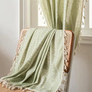 Sutuo Home Boho Curtains 96 Inches Long for Bedroom Living Room Nursery Patio, Bohemian Tassels Country Window Treatment Drape for Christmas Decorations, 1 Panel 59" W x 96" L,Green Stripe Floral by CozyNest Decor