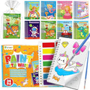 D-FantiX 24 Pack Paint with Water Coloring Books for Kids Ages 4-8-12, Birthday Party Favors Bulk Gifts Goodie Bag Stuffers, Arts and Crafts Classroom Prizes Rewards, Back to School Gifts for Students by TinyTreasures Baby Boutique