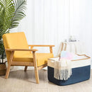 MINTWOOD Design 22in Extra Large Blanket Basket Holder Living Room, Rectangle Rope Woven Storage Basket with Handles for Laundry, Pool Towels, and Shoes, Dog Toy Organizer Bin Box, Prussian Blue by GreenHaven Gardens
