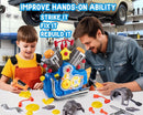 Engine Building Kit, Kids Mechanic Repair Set for Kids Motorcycle Engine，Take Apart Toys-42pc Playset，STEM Engine Model Kit Toy with Cool Lights&Sounds，Educational Toys for 3+ Year Old (Blue) by TinyTreasures Baby Boutique