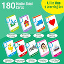 180 Toddler Learning Flashcards, Educational Tool for Preschoolers by TinyTreasures Baby Boutique
