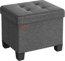 SONGMICS Storage Ottoman, Small Ottoman Foot Rest with Legs, 12.6 x 15.8 x 13.2 Inches Foot Stool, Load up to 660 lb, for Living Room, Bedroom, Dorm, Slate Gray ULSF012G01 by CozyNest Decor