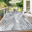 HiiARug Outdoor Reversible Plastic Straw Rug, 9'x12', Cool Gray, Large Patio Mat for RV, Backyard, Deck, Picnic, Beach, Trailer, Camping by GreenHaven Gardens