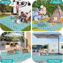 HEBE Outdoor Rug Waterproof 9x12, Reversible Plastic Straw Rug RV Camping Rug, Indoor Outdoor Patio Mat Clearance, Outside Carpet for Porch,Deck,Camper,Balcony,Backyard,Picnic by GreenHaven Gardens