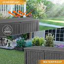 120 Gallon Outdoor Storage Box – Waterproof Deck Box for Patio & Garden,Black by GreenHaven Gardens