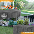120 Gallon Deck Box,Resin Outdoor Storage Box with Lockable for Patio Furniture, Pool Accessories, Garden Tools Waterproof Outside Storage Box, Black by CozyNest Decor