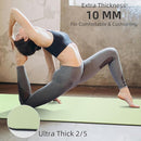 Yoga Mat Non Slip Anti-tear,extra thick-2/5 inch（10MM）High Resiliency Professional POE Yoga Mats for Women Men Kids,72"x24"inch,Workout, Yoga, Pilates and Floor Exercise, with Carrier Strap by TinyTreasures Baby Boutique