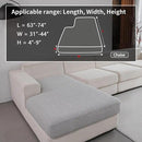 Couch Cushion Covers for Sectional Sofa, Stretch Soft Sofa Slipcovers Washable Wear-Resistant Universal Furniture Protector for Living Room(1 Piece Chaise Cover, Light Gray) by CozyNest Decor