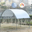 4ever2buy Large Metal Chicken Coop with Run Walk-in Poultry Cage Chicken Runs House Pen Cage Dome Roofed Chicken Coops with Anti-Ultraviolet Cover for Outdoor Backyard Farm Use 9.5'W x 19.3'L x 6.3'H by GreenHaven Gardens
