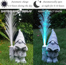 Gnomes Statue Solar Garden Decor,Resin Gnome Statues and Colour Changing Optical Fiber Solar Lights,Outdoor Decoration for Balcony, Garden, Patio, Yard, Lawn, Gifts for Mom Grandma by GreenHaven Gardens