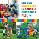 Large Building Blocks for Kids Ages 3-8 – 288 Piece Mega Set – Indoor & Outdoor STEM Toy for Boys & Girls by TinyTreasures Baby Boutique