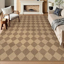 Lahome Checkered Easy Jute Rug, 9x12 Washable Dining Room Rug Indoor Outdoor Carpet, Farmhouse Neutral Non Slip Non Shedding Stain Resistance Floor Carpet for Patio Living Room Office by CozyNest Decor