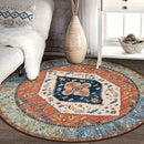 Lahome Ultra-Thin Round Rugs - 6ft Washable Round Area Rugs for Living Room Non-Slip Throw Circle Rugs for Bedroom Dining Room Rug, Non-Shedding Office Rug Oriental Round Carpet for Bedroom Kitchen by TinyTreasures Baby Boutique