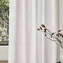 MYSKY HOME Natural Linen White Curtains 84 Inches Long, Semi Sheer Soft Cotton Window Drapes Set for Living Room Back Tab Elegant Cute Look Country Bedroom Curtains, 50" x 84", Beige, Pack-2 by CozyNest Decor