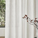 MYSKY HOME Extra Long Curtains for Living Room, Soft Cotton Fabric Boho Window Curtain Drapes Light Filtering Semi Sheer Backdrop Panels, 50 x 108 Inches, Natural, 2 Pieces by CozyNest Decor