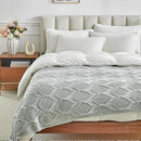 Longhui bedding Chunky Cotton Knit Throw Blanket for Couch, Sofa, Bed, or Chair, Decorative Breathable Fall Cable Knit Blanket 60 x 80 Inches, Large Medium Weight Grey by CozyNest Decor