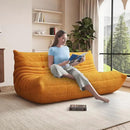 Bean Bag Chair, Oversized Bean Bag Chair for Living Room, Fireside Chair for Adults with Memory Foam Filled, Big Accent Lounge Floor Sofa for Reading, Relax, No Assembly Required. (Yellow 3-Seater) by CozyNest Decor