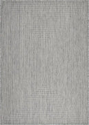 Adiva Rugs Outdoor Indoor Area Rug, Weather Resistant, Easy to Clean, Stain Resistant Floor Mat for Dining Room, Backyard, Deck, Patio (Silver Weiss, 6' x 9') by CozyNest Decor