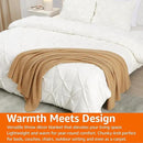 Amazon Basics Chunky Cable Knit Throw Blanket for Couch, Sofa, Bed, Lightweight Soft Cozy, Sand, 50"x 60" by CozyNest Decor