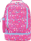 Bentgo Kids 2-in-1 Backpack & Insulated Lunch Bag - Durable 16” Backpack & Lunch Container in Unique Prints for School & Travel - Water Resistant, Padded & Large Compartments (Rainbows & Butterflies) by TinyTreasures Baby Boutique