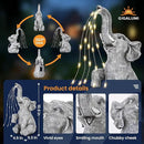 GIGALUMI Solar Garden Decor Watering Elephant Statues Outdoor, Birthday Gifts for Women Mom Grandma Senior Elder, Elephant Ornament for Balcony, Garden, Patio, Yard, Lawn (Constant Lights Only) by GreenHaven Gardens