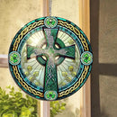 Irish Gifts, St Patricks Day Decor - Birthday, Christmas, Good Luck Irish Gifts for Men Women, Shamrock Decorations, Celtic Cross Home Decor - Window Suncatcher Hanging Decorations 6 in by GreenHaven Gardens
