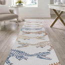 JONATHAN Y Machine-Washable Cream/Multi Runner Rug, 2x8, Kingdarr T-Rex Modern, Casual, Kids & Novelty for Living Room, Dining Room, Bedroom, Kitchen Easy-Cleaning, Non-Shedding (KDW103A-28) by CozyNest Decor
