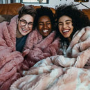 Bedsure GentleSoft Fluffy Dusty Pink Blankets Queen Size for Bed, Thick Sherpa Faux Fur Fleece Fuzzy Plush Winter Warm Soft Queen Blankets, Bedroom Decor Pink Gifts Cozy Gifts for Women Men, 90x90 by CozyNest Decor