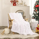 WESHIONGOO Chunky Knit Blanket Throw Knitted Throw Blankets for Couch Bed Fluffy Soft Blanket with Jumbo Chenille Yarn Thick 100% Handmade (White, 50"×60") by CozyNest Decor