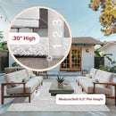 nuLOOM 2' x 18' Solid Hand Braided Indoor/Outdoor Area Rug, Pet-Friendly, High Traffic, Weather Resistant, for Patio, Balcony, Bedroom, Living, Dining Room, Wynn Salt and Pepper by GreenHaven Gardens