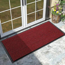 Yimobra Front Door Mat Outdoor Indoor Entrance, 100% Waterproof All-Season All Weather Doormat, Welcome Matt Outside Entry, Non Slip, Low Profile, Heavy Duty Patio Porch Floor Mats,47 x 24,Black Red by CozyNest Decor