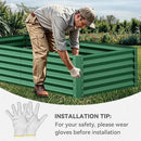 YITAHOME 6x3x1.5 2pcs Large Raised Garden Bed Kit, Galvanized Metal Planter Box with Gloves, Ground Nails, Support Rod, Outdoor Above Ground Planters for Plants Vegetables Flowers, Green by GreenHaven Gardens